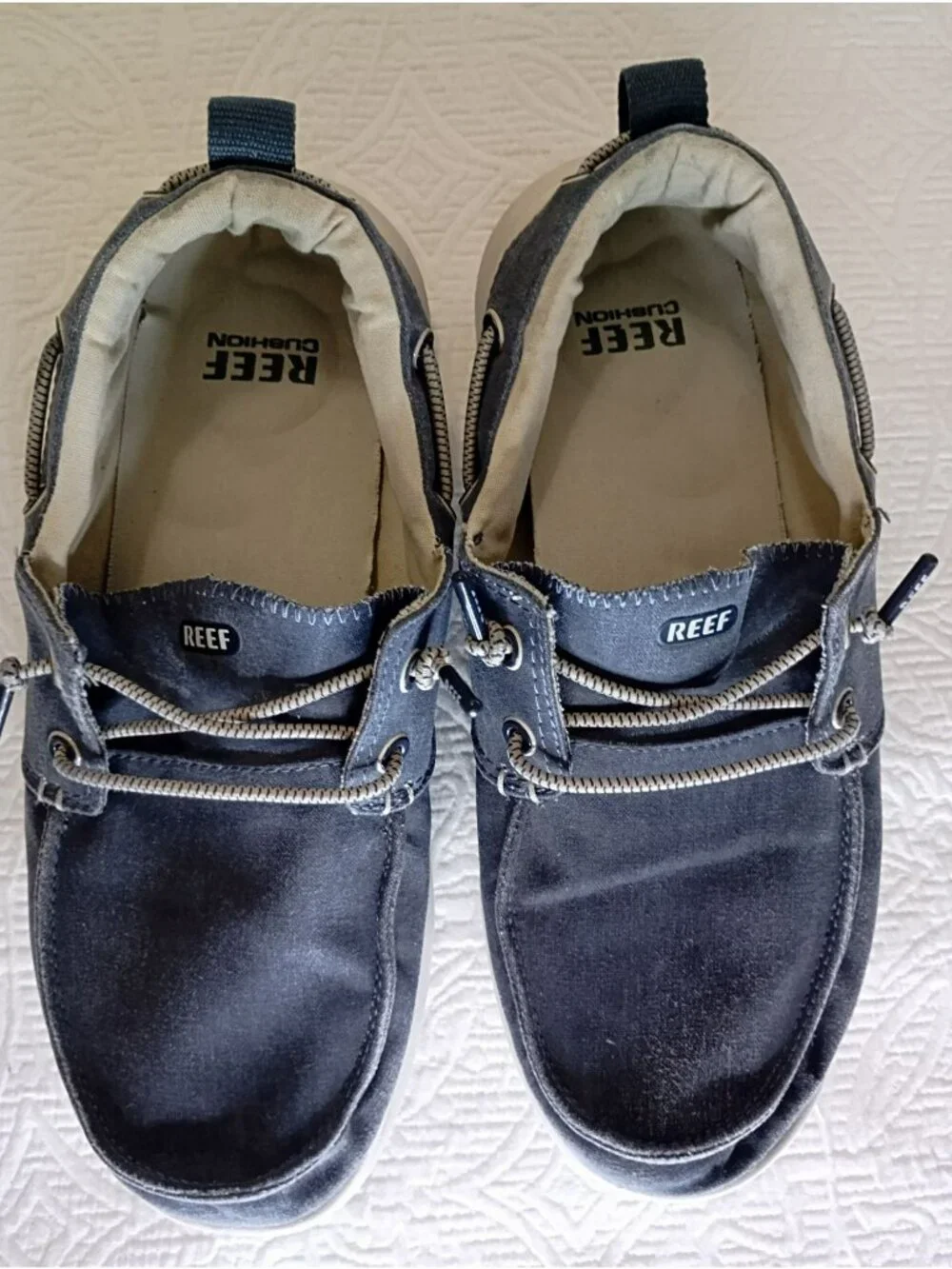 Reef Mens Swellular Pier Slip-On Boat Shoes In Navy Size 11 US